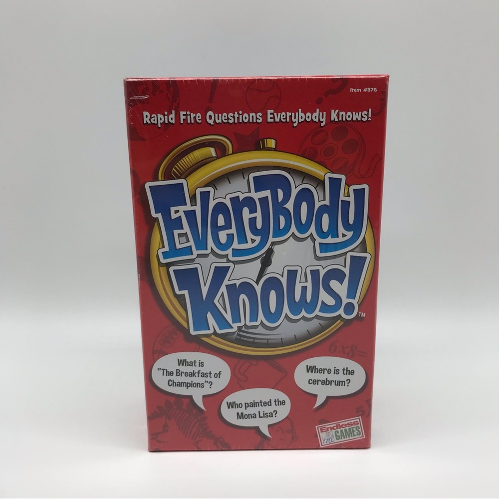 NIB NWT Everybody Knows Game Endless Games Trivia Card Family Fun Sealed Gift